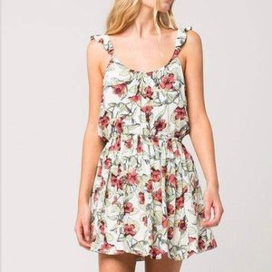 Free People Ruffle Sleeveless Flower Dress L